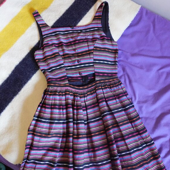 Multicoloured Linen Dress - Picture 2 of 3